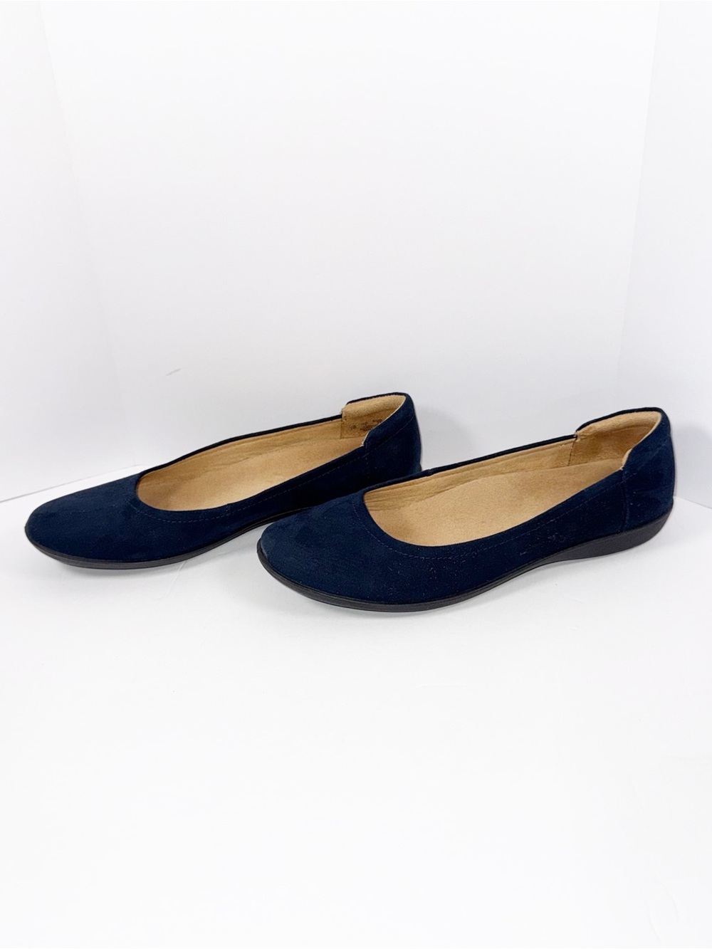 Naturalizer Flexy Ballet Flats Slip On Comfort Navy Blue Nautical Classic Size 9